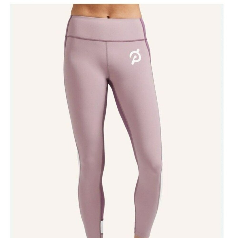 Peloton Purple Pink Cycling Leggings Medium EUC